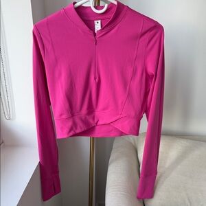 Yogalicious Fuchsia Long Sleeve Crop Top